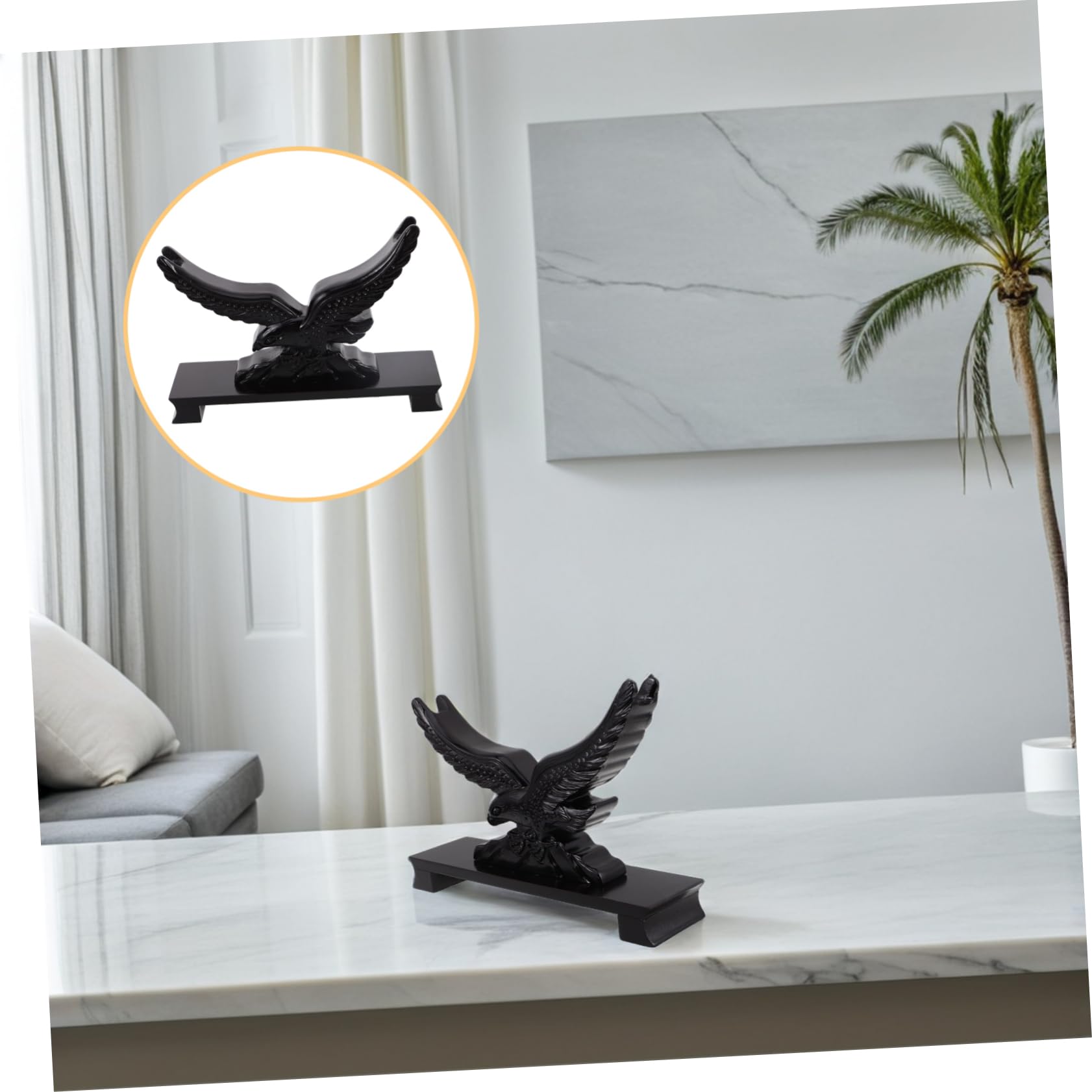 Mikikit Estante De Espadas Soporte Para Espada De Resina Forma De Águila Para Decoración De Colección Salón o Estudio