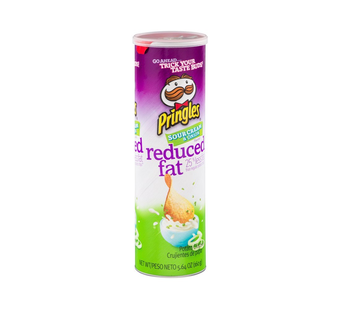 Pringles Reduced Fat Sour Cream & Onion Potato Chips, 5.64 oz