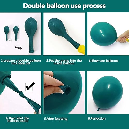 Miniatura 57 de Globos azules polvorientos de diferentes tamaños, doble relleno, color azul pizarra oscura, kit de arco de guirnalda de globos para baby shower