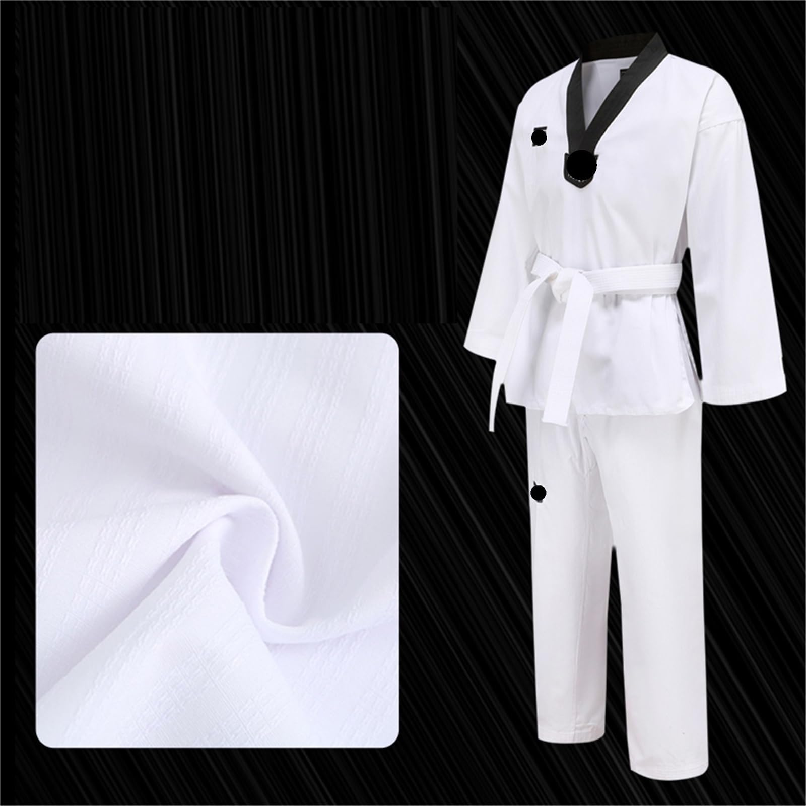 Kimono da Karate Uniforme da Taekwondo for Allenamento in Palestra, Tuta da Competizione for Uomo e Donna, Set di Camicia e Pantaloni for Karate(130)