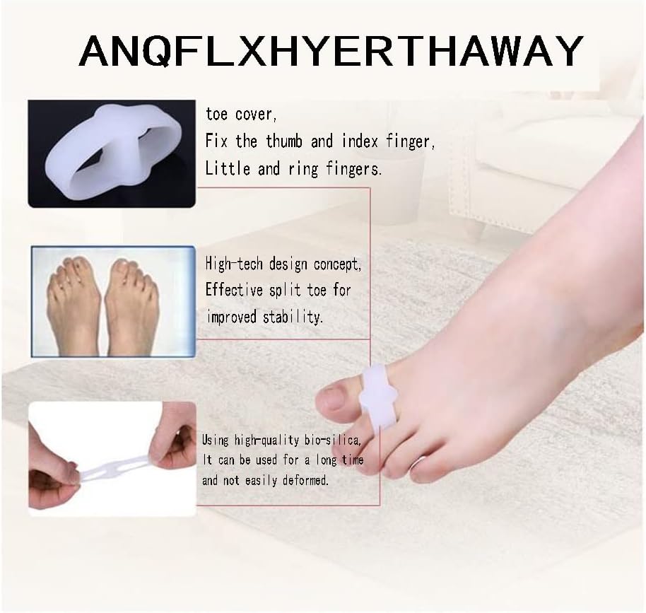 Overlapping Thumb Corrector,Double Hole Divider Cover Separator,Relief Pain Protective Toes Suitable Soft Spacers Stretchers Care Tool