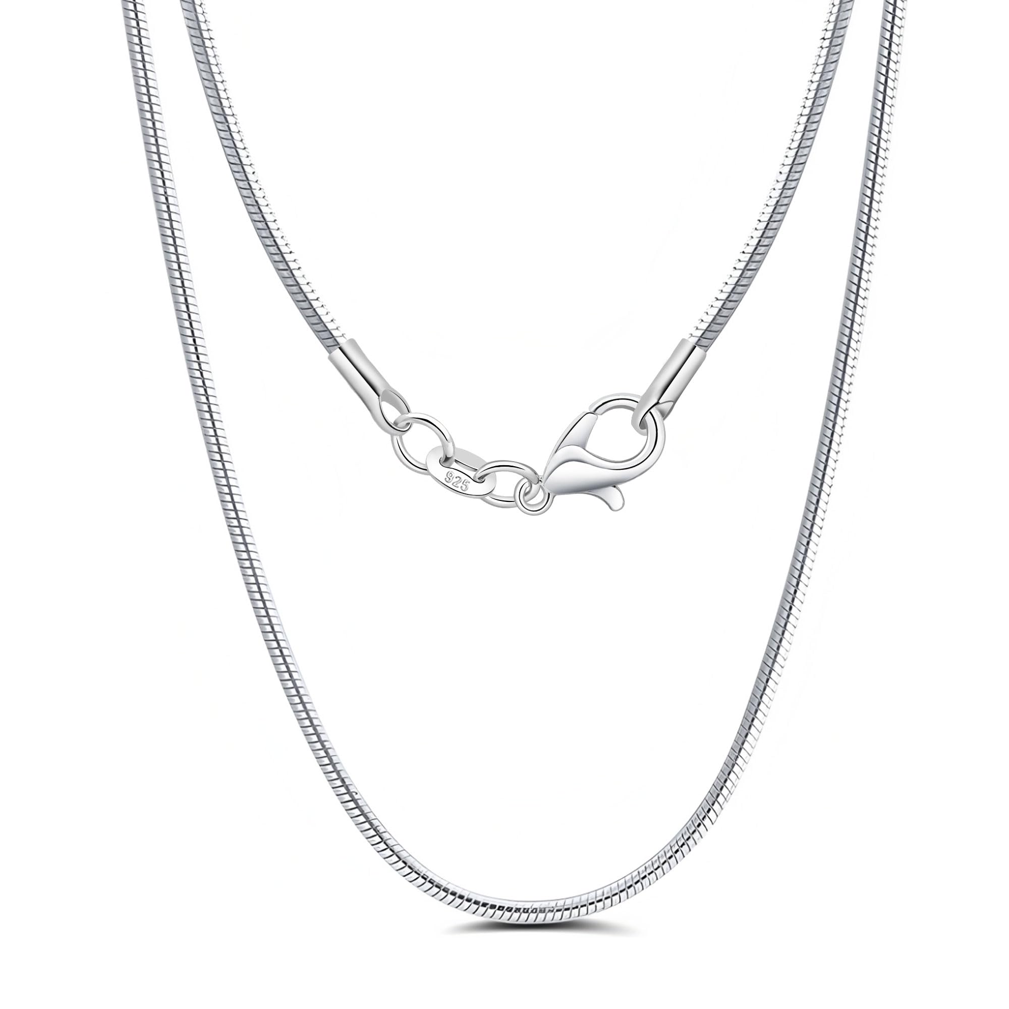 Mieoyue 925 Silber Damen Halskette ohne Anhänger, Silberkette 40 45 50 55 60cm Silberschmuck
