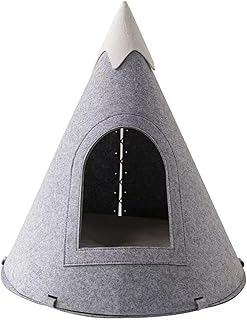 LNGODEHO Foldable Hideaway Indoor Pet Bed, Snow Mountain Cat Nest, Comfortable and Space-Saving, Portable Pet Cave, Nordic Pet Tent for Puppies, Rabbits, Guinea Pigs, Hedgehogs