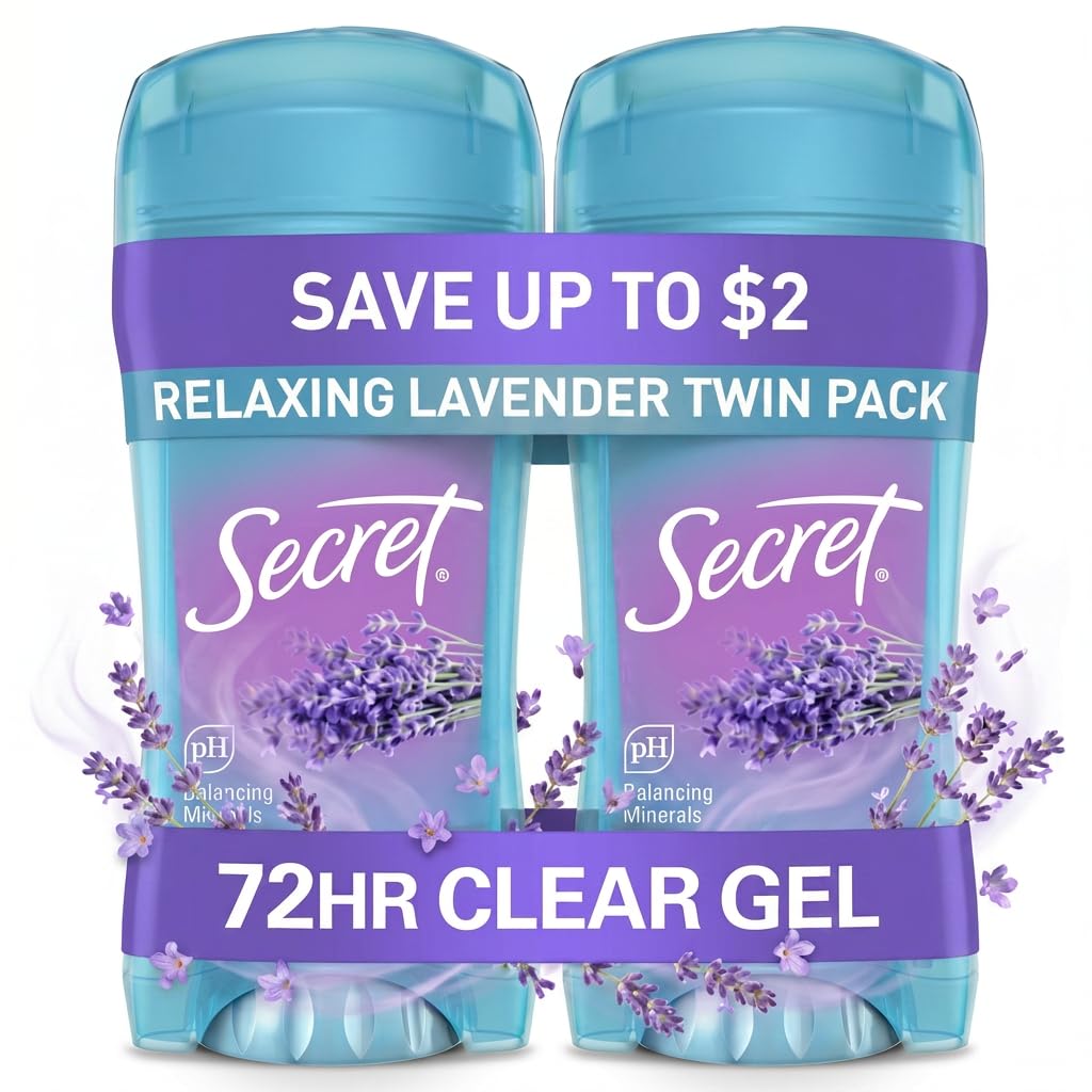 Secret Scent Expressions Clear Gel Ooh-La-La Lavender Scent Antiperspirant & Deodorant Twin Pack 5.4 Oz-image-28