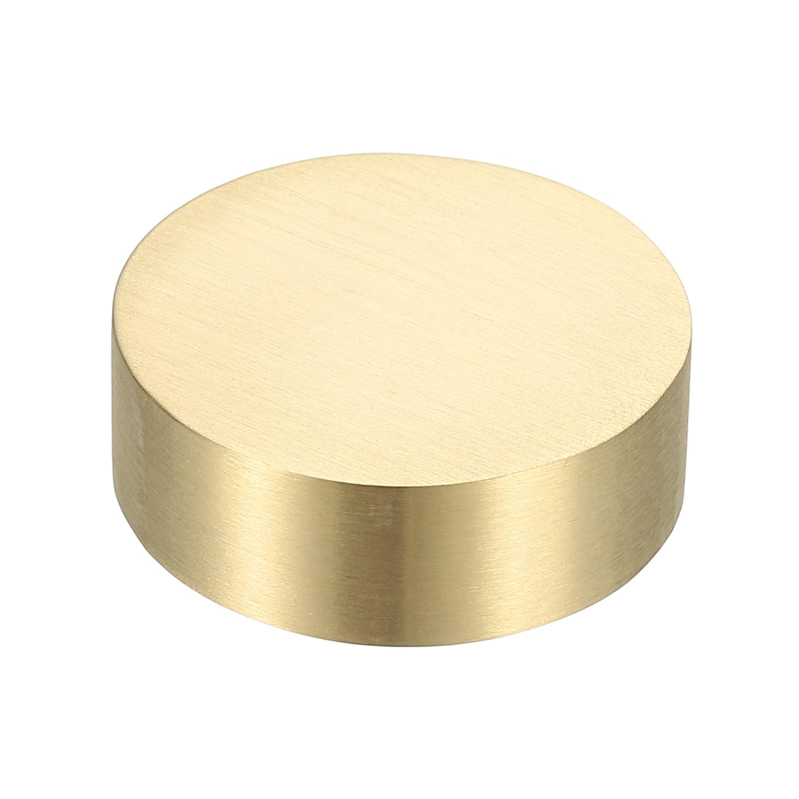 PATIKIL Chinese Calligraphy Paper Weight, 40mm Round Brass Paperweight Holding Paper Flat for Painting Writing Ink Drawing Desktop Home Office Decoration, Gold Tone