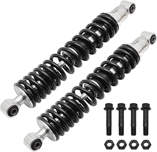 Miniatura 3 de M MATI Amortiguador delantero con tuerca autoblocante compatible con Yamaha Banshee 350 YFZ350 1987-2006 (negro)