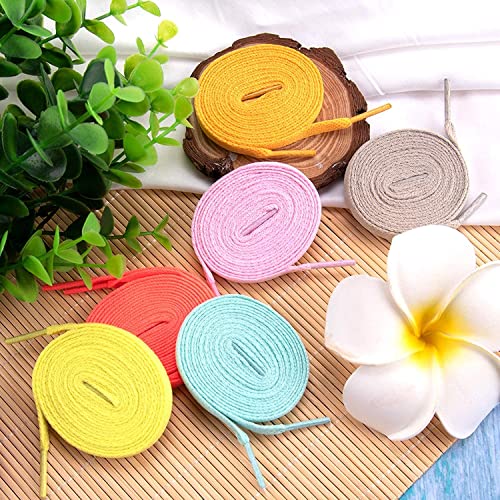 Image of SHOESHINE Sports & Sneakers Shoe Laces - 2 Pairs Set Flat Shoelace for Men & Women