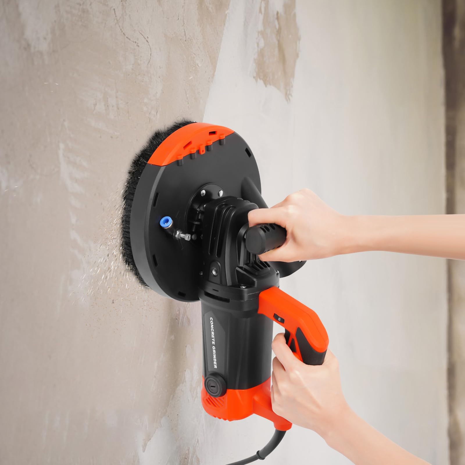 7-Inch Concrete Surface Grinder, 2200W 110V Powerful Angle Grinder