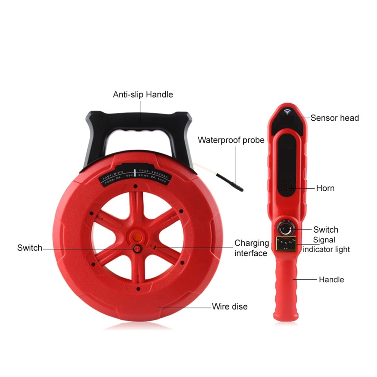 Rilevatore Di Blocco Tubi - Strumento Da 30m Per Diagnostica Sotterranea | Trovatore Ostruzioni Per Tubi In Acciaio E PVC - Foto 5