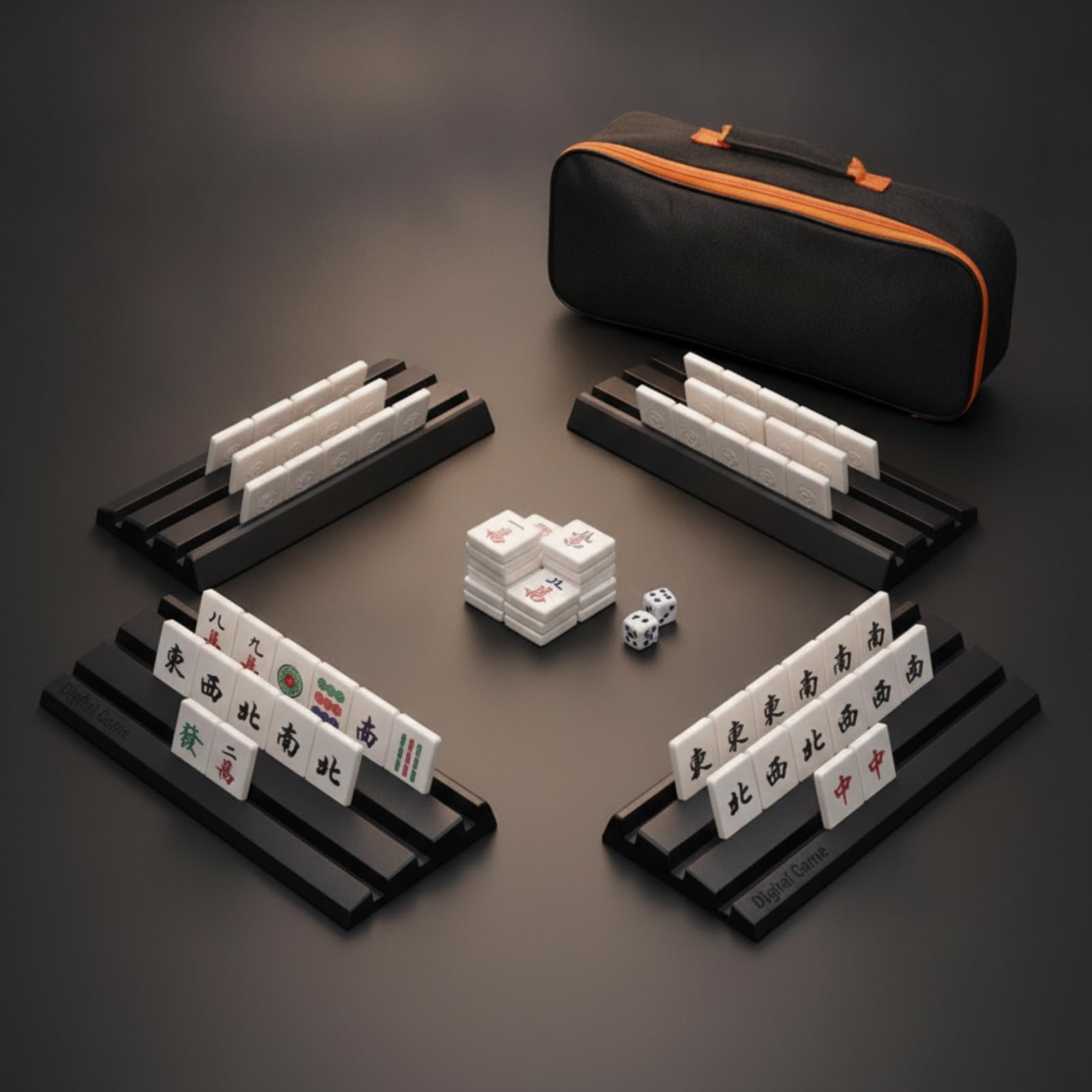 Harilla ReiseSet traditionell Set mit Steinhaltern Brettspiel für Familien, Camping, Orange