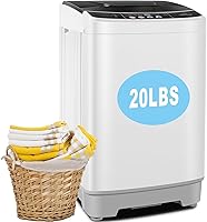 Nictemaw 20Lbs Portable Washer Dryer Combo 2.8 Cu Ft, 10 Programs Drain Pump, Compact for Apartment RV Dorm Home