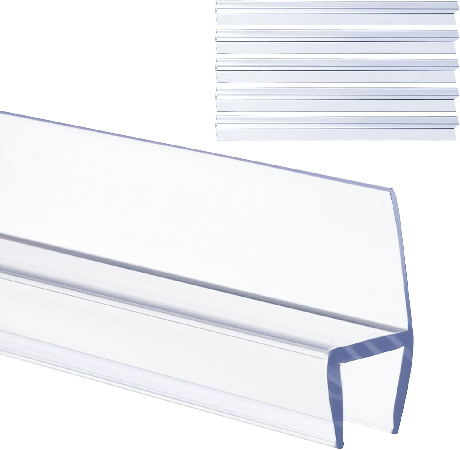 Spoilu Shower Door Side Seal Strip, Glass Shower Door Seal Strip, Suitable for 3/8" Glass, 79