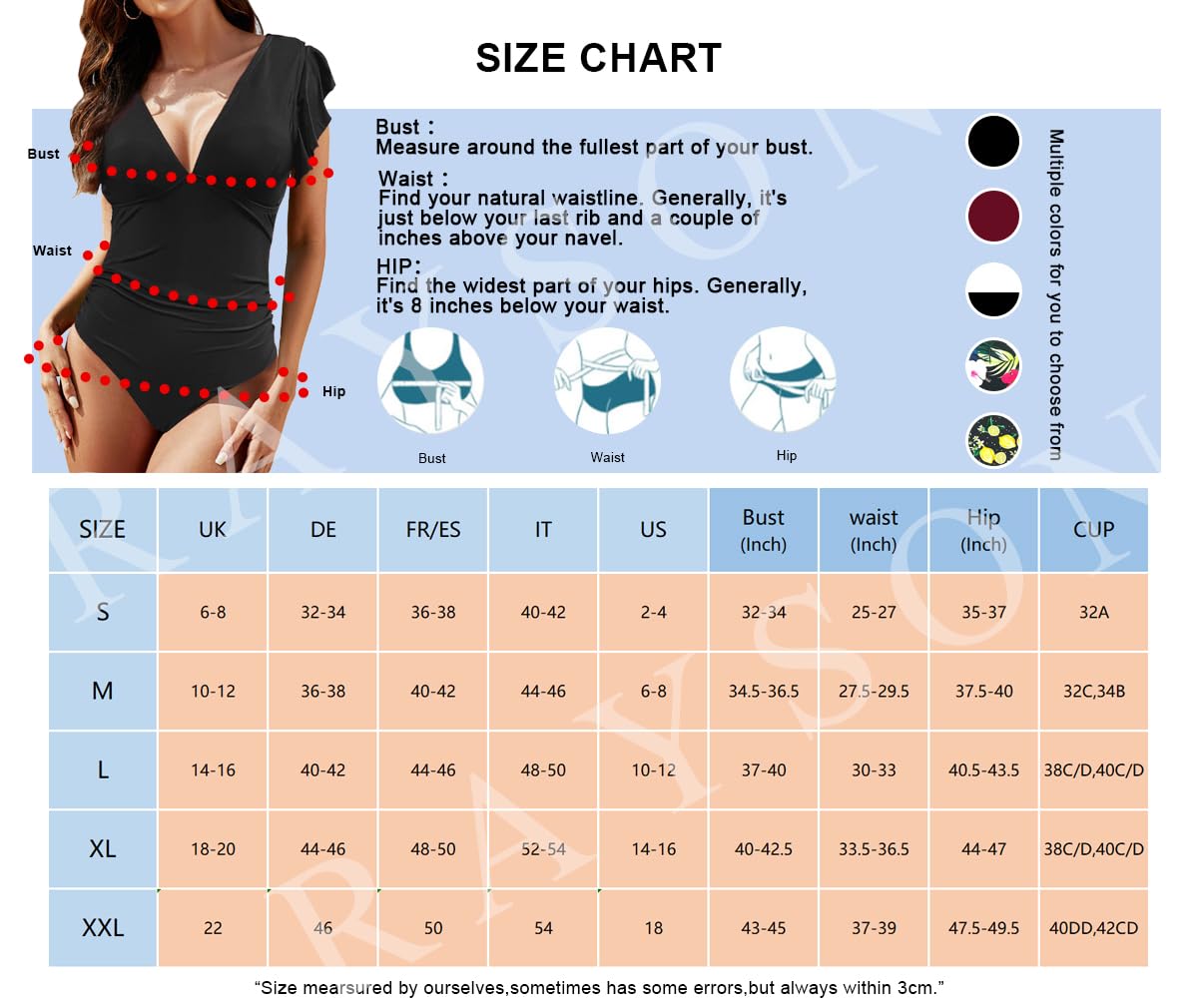 Traje de Baño de Una Pieza para Mujer con Cuello en V y Volantes Bañadores Volantes Fruncido Reductores Barriga Monokini Verano Playa Bañador Entero