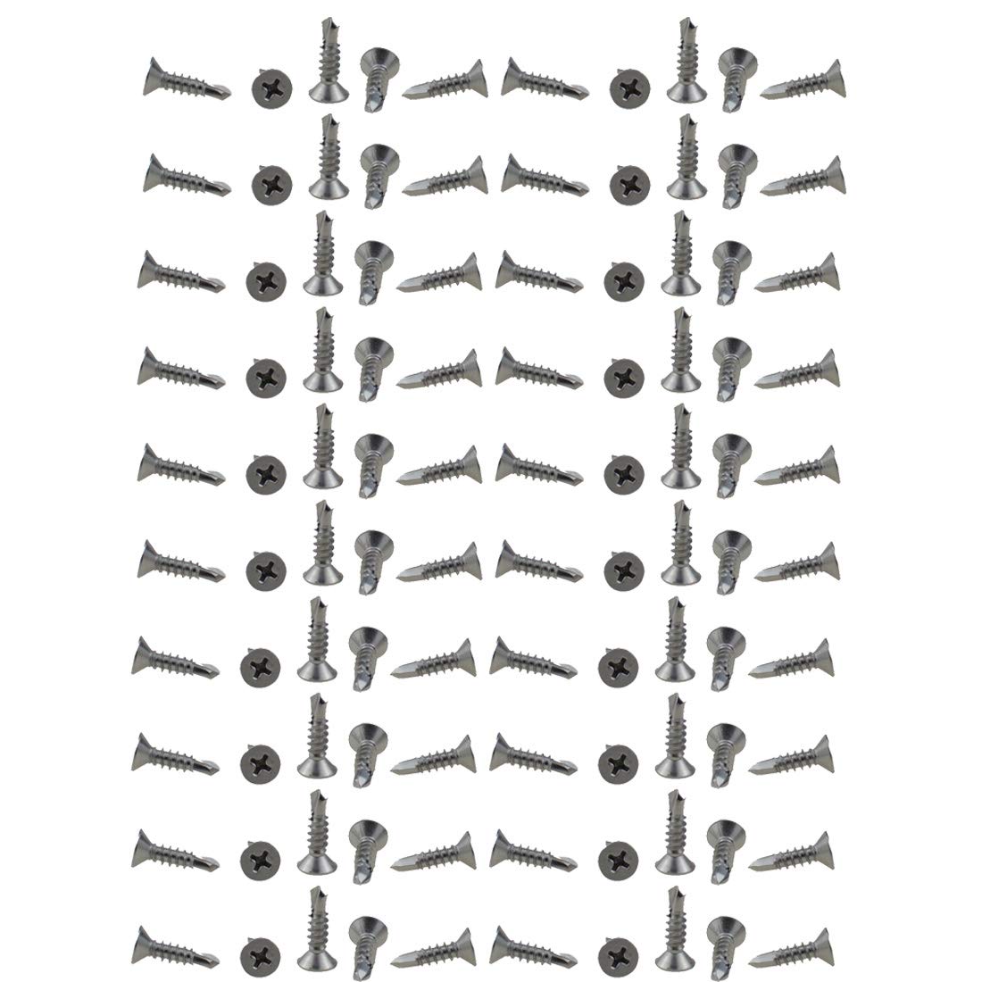 Vis tôle M4.8X19mm inox 410 cruciforme tête plate pour métal