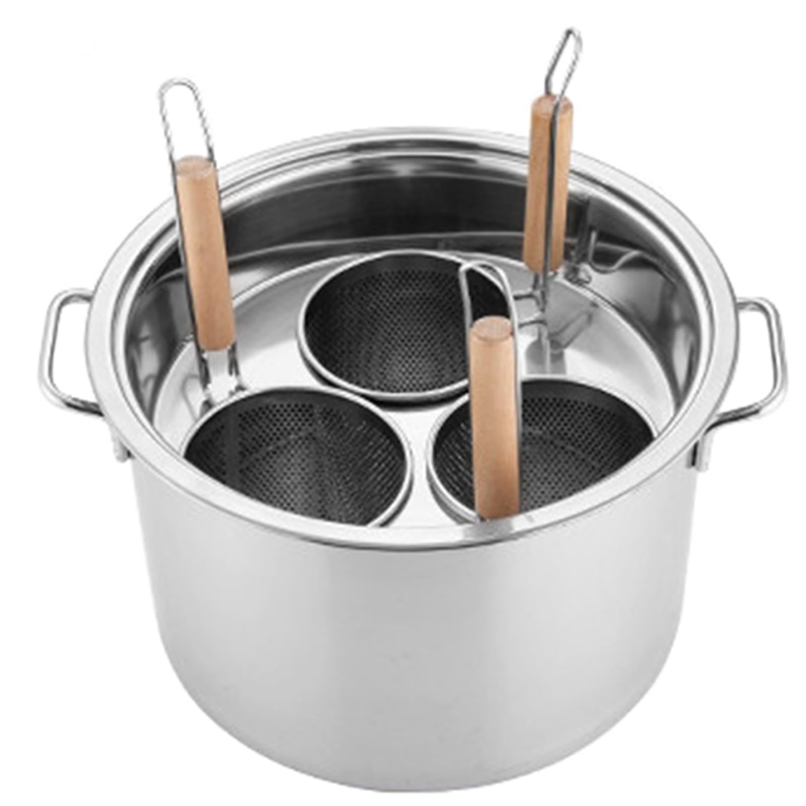 JYBNBBE Stock Pot, Stainless Steel Pasta Cooker Insert Set, Pasta Pot Cookware Set With Steamer Basket And Lid For Home Kitchen Restaurant,5 Holes,3 Holes