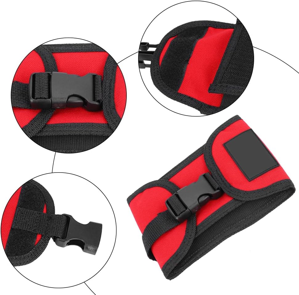 Joyzan Scuba Diving Weight Pocket, Universal Snorkeling Trim Counter Pouch 3KG Waterproof Nylon Diver Tank Belt Dive Spare Parts Storage Bag System Replacement Quick Release QR Buckles Travel Red