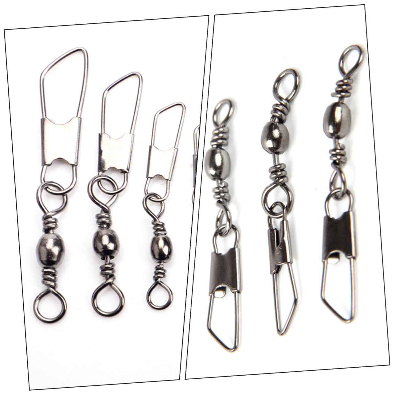 HEMOTON Connettore A Perno per Attrezzatura da Pesca con Anello A Otto Caratteri Girelle per Lenza da Pesca Girelle A Scatto Ganci Girevoli Anelli da Pesca Ganci per La Pesca