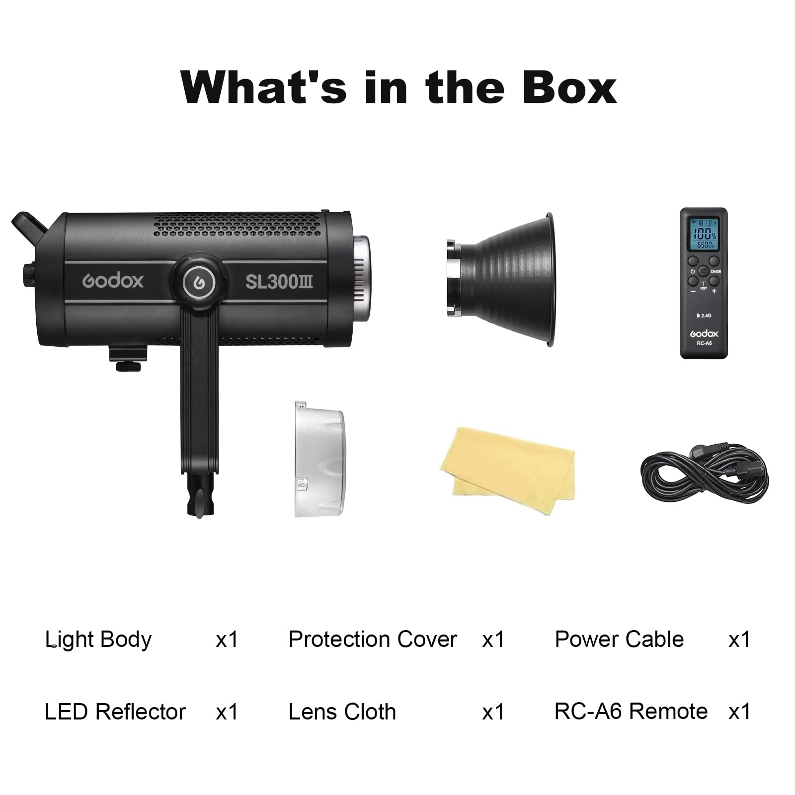 Godox SL300III Silenciar con Toque Sistema X inalámbrico 2.4G Multi-Efectos de luz FX Montaje Bowens Fotográfica Regulable 5600K±300K Soporte para el Control de App Brillo