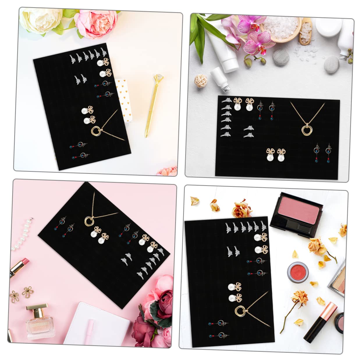 Didiseaon 3ensembles Support à Bijoux Transparent De Supports Carrés Pour Anneaux Organisateur Pratique De Bijoux Étagère De Pour Dresser Accessoire De Rangement Élégant