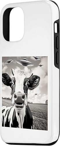 Miniatura 2 de iPhone 13 Pro Alien UFO Funny Cow Graphic Tee Case