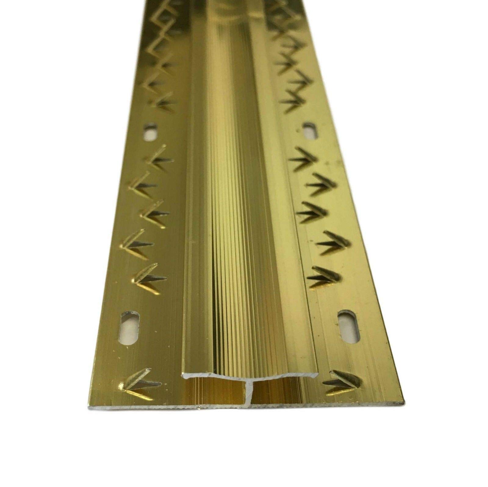 Double Edge Carpet to Carpet Metal Door Bar Trim (900mm, Gold)