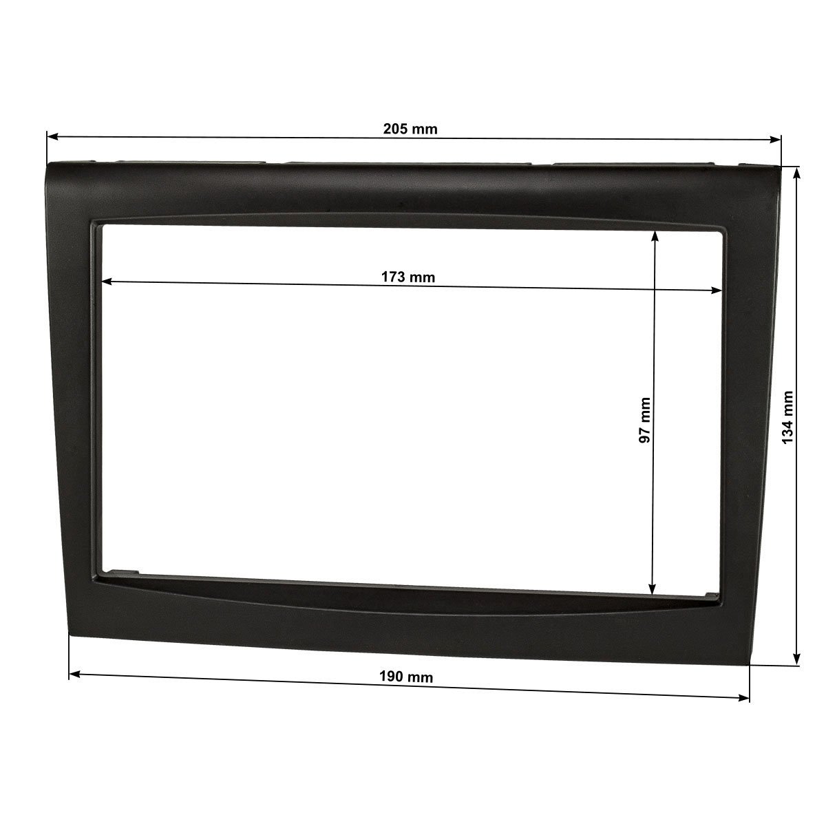 Radioblende Für Porsche Cayenne 9PA - Schwarz Einbaurahmen Ab 2002-2010