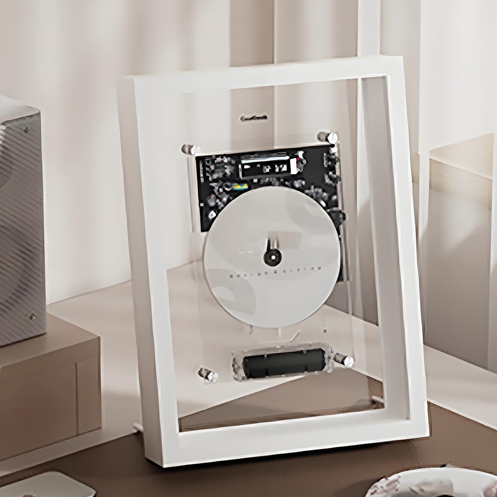 Odtwarzacz CD Bluetooth, muzyka, dekoracyjna ramka na zdjęcia z pilotem zdalnego sterowania, wyjście AUX, 2 opcje rozmieszczenia do dekoracji domu, biura i galerii
