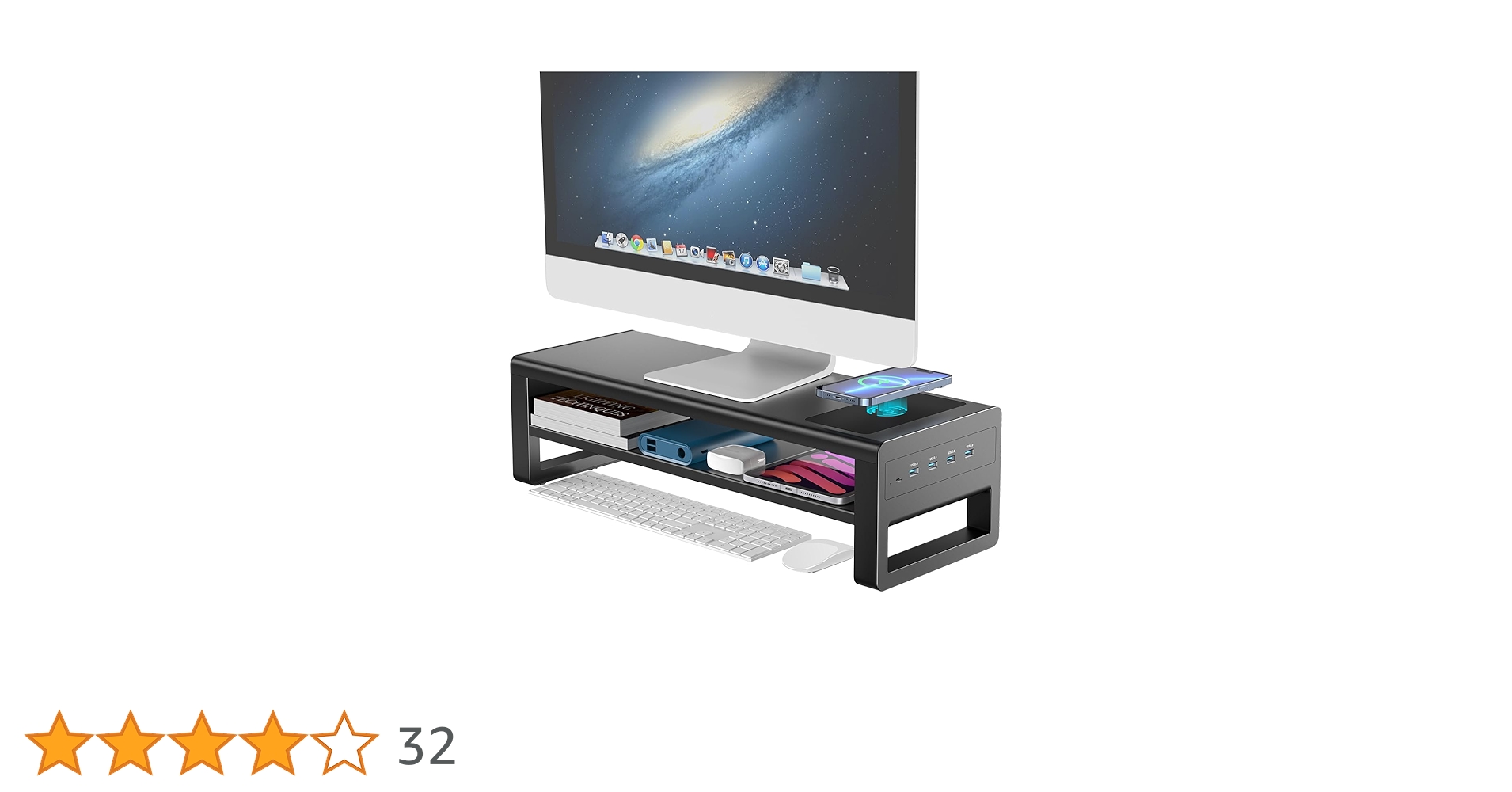 Amazon.co.jp: STARSIKI モニター台 2層 モニタースタンド USB 3.0