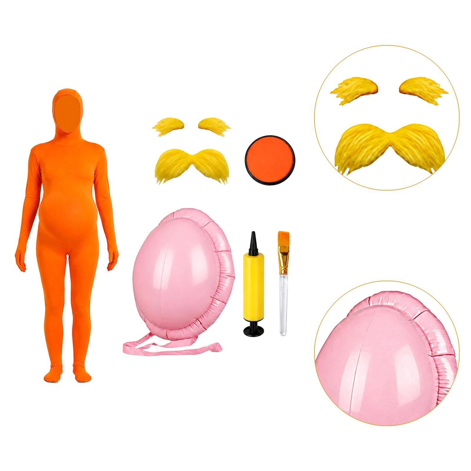 Costume di Halloween Tuta Cosplay Outfit con Sopracciglia Gonfiabili Pancia Trucco Viso Set Completo E Elenco Rapido Adatto