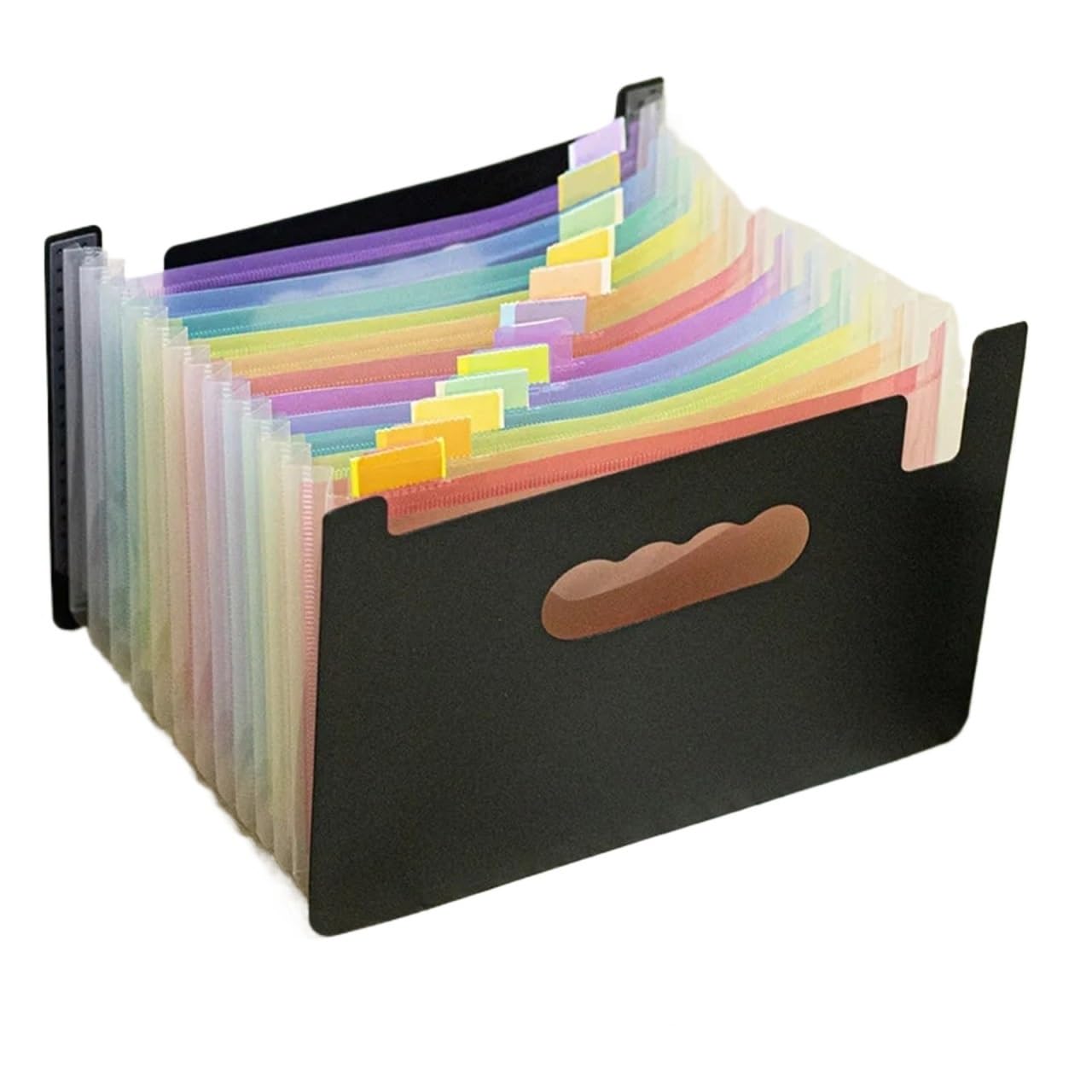 Classeurs en AccordéOn Lot de 2 Pochettes de Rangement Multicouches A5 à 12 Compartiments, 25 x 17 cm