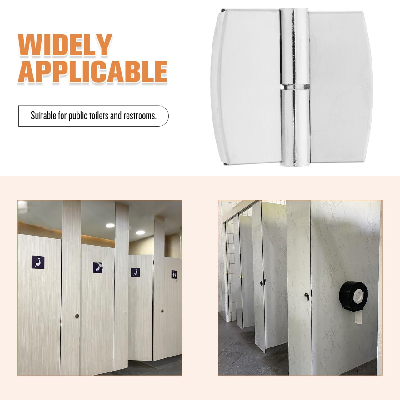 Cerniere in Acciaio Inossidabile Per Porte Di Bagni Pubblici Con Chiusura Automatica Cerniere Per Porte Divisorie Regolabili 3.15X2.95X0.59In Accessori Di Connessione Per Uso Commerciale