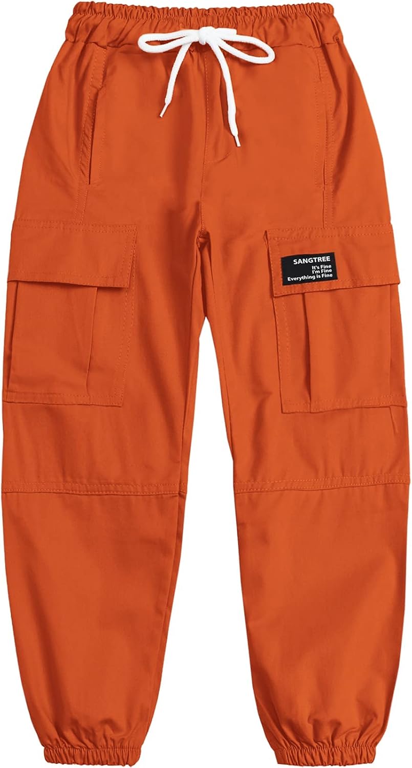 SANGTREE Girls & Womens Drawstring Cargo Jogger Pants,3 Years - Women 3XL - Picture 44 of 170