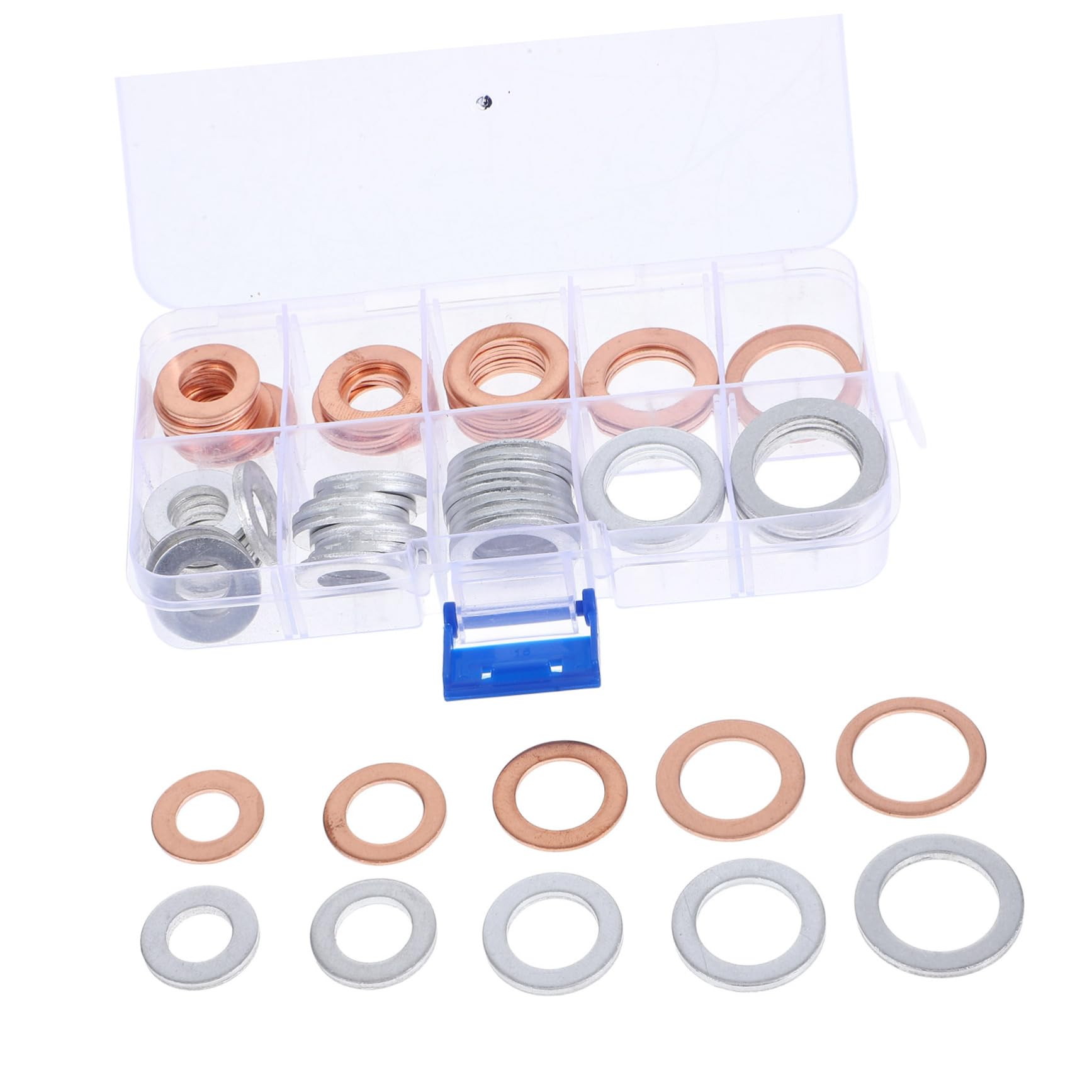 Juntas de drenaje de aceite POPETPOP de aluminio para sellado de motor de coche 8