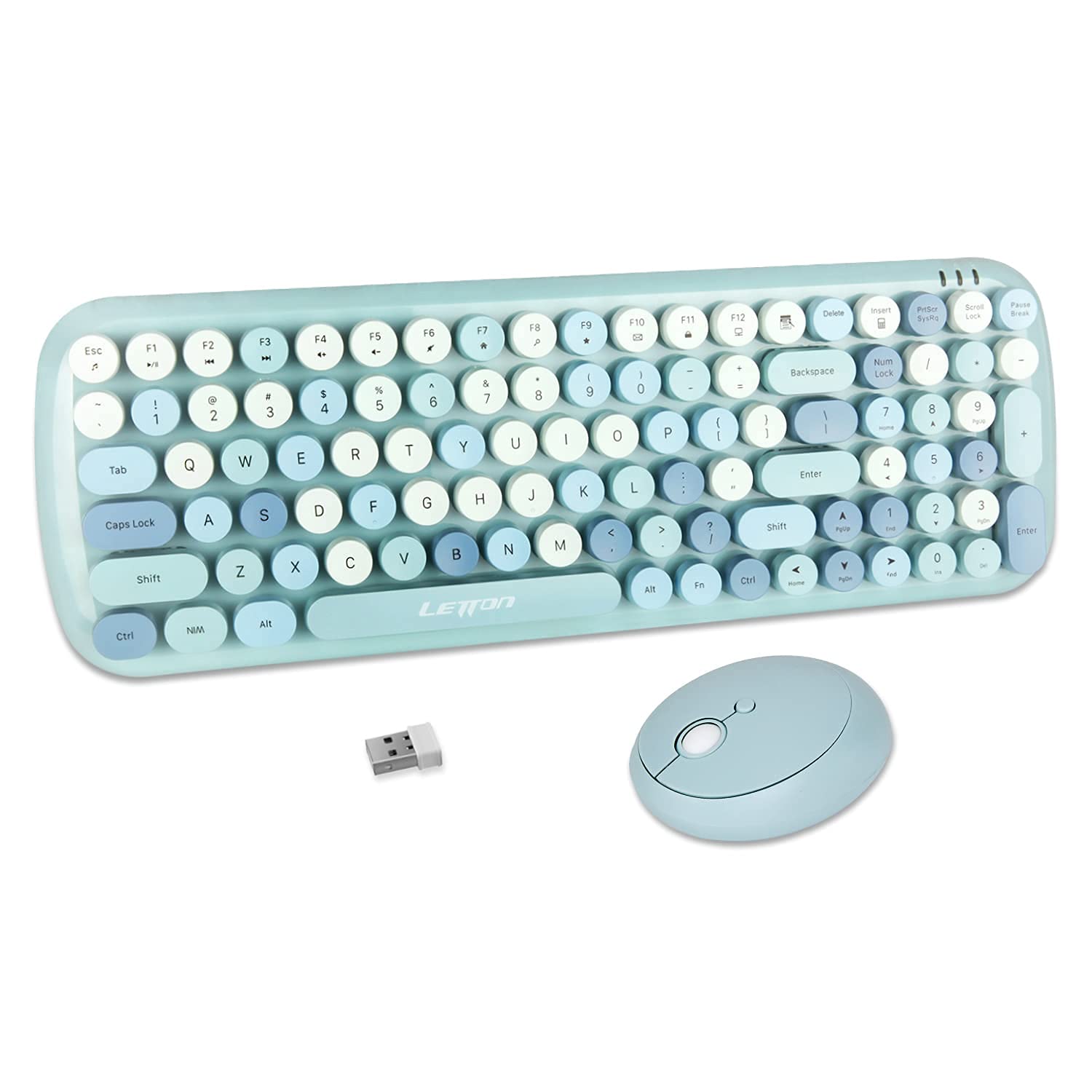 Buy Wireless Keyboard and Mouse Combo, 2.4G Silent Cute Colorful