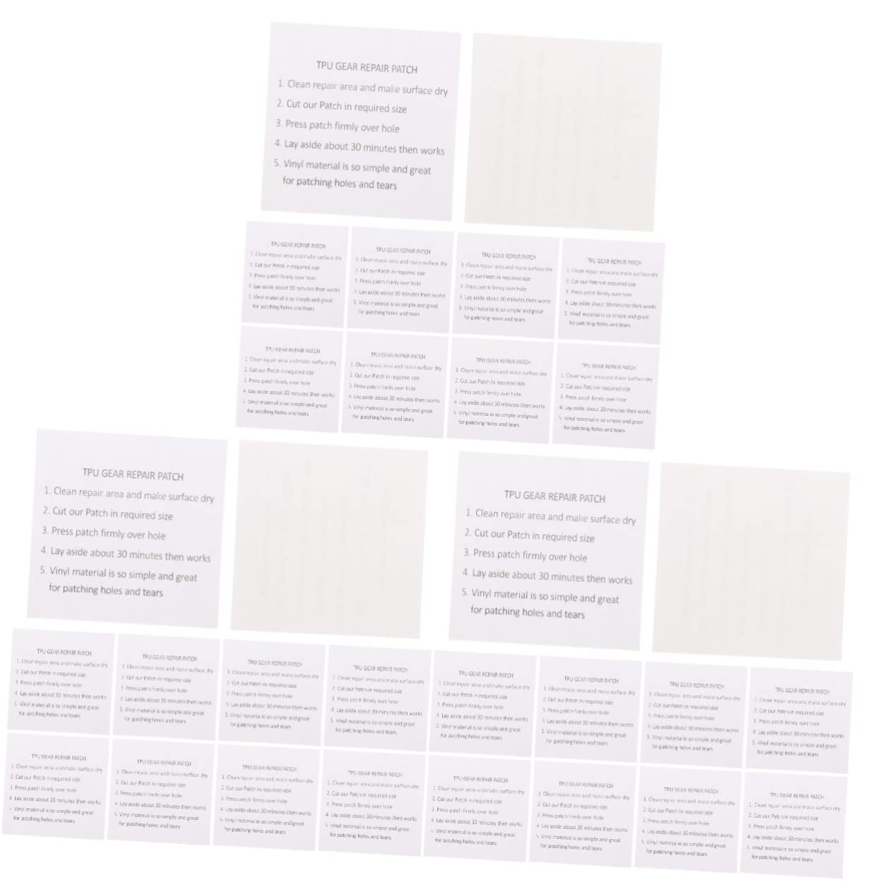 NUOBESTY 75stücke Tpu Reparaturflicken Für Aufblasbare Selbstklebend Transparent Vielseitig Einsetzbar Für Zelte Schwimmringe Regenjacken Und Abdichten Von Rissen Und Löchern