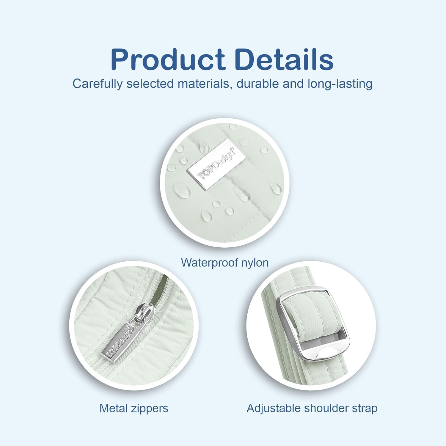 TOPDesign Quilted Puffer Shoulder Bag for Women, Trendy Lightweight Hobo Crescent Bag with Adjustable Strap - Image 6