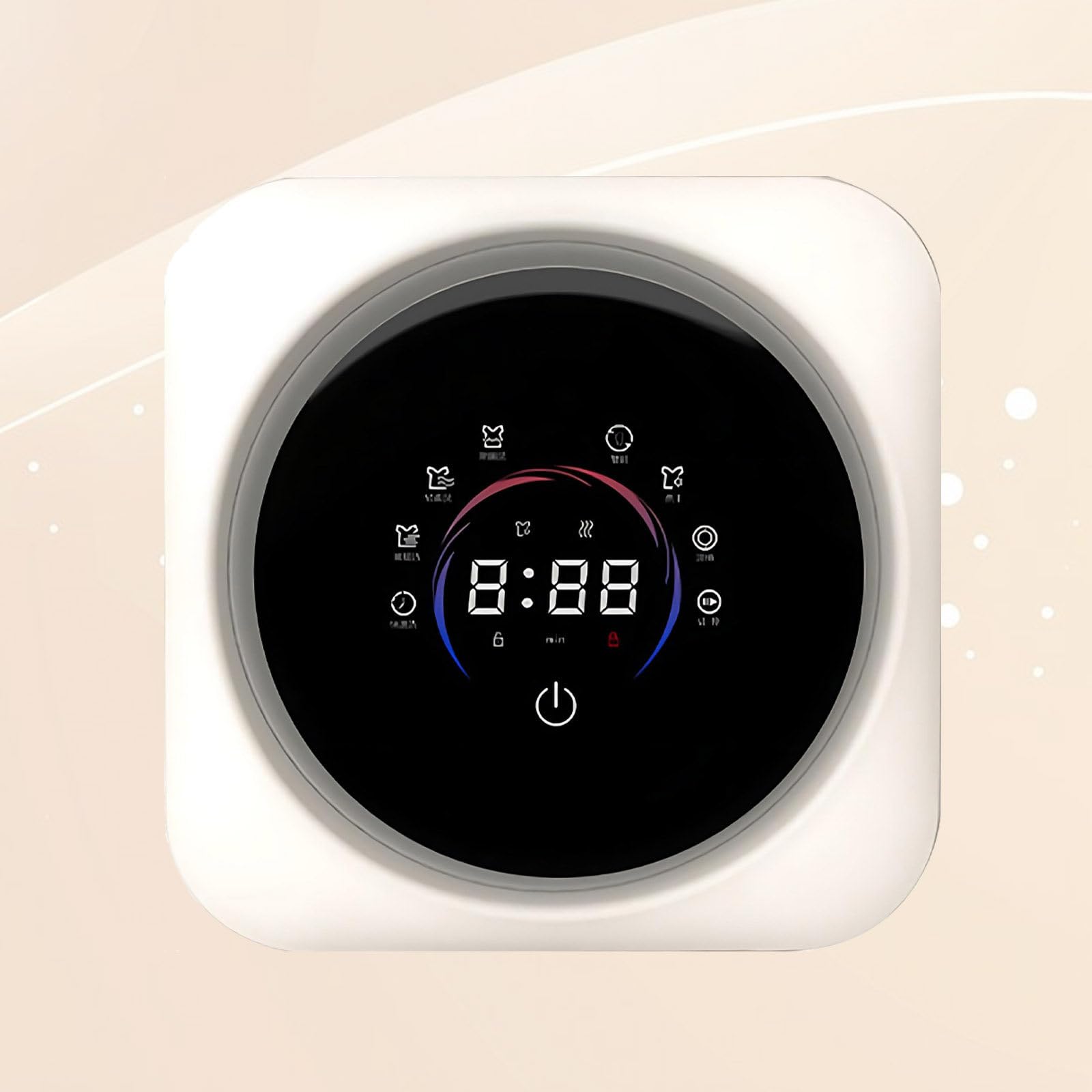 Lavadora Y Secadora 2 En 1, Lavadora De Apartamento Con Tambor De Acero Inoxidable, Programa De Lavado Rápido Y Secado a Alta Temperatura, Bajo Nivel De Ruido Desktop