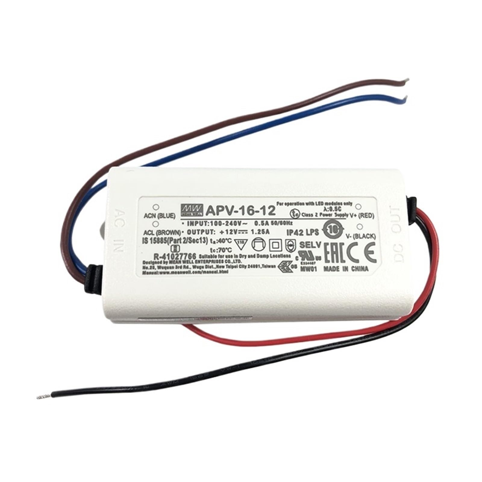 FCARUMIQP APV-16 Series 13W 15W 16W Constant Voltage Power Supply LED Driver APV-16-5 APV-16-12 APV-16-15 APV-16-24(5v-apv-16)