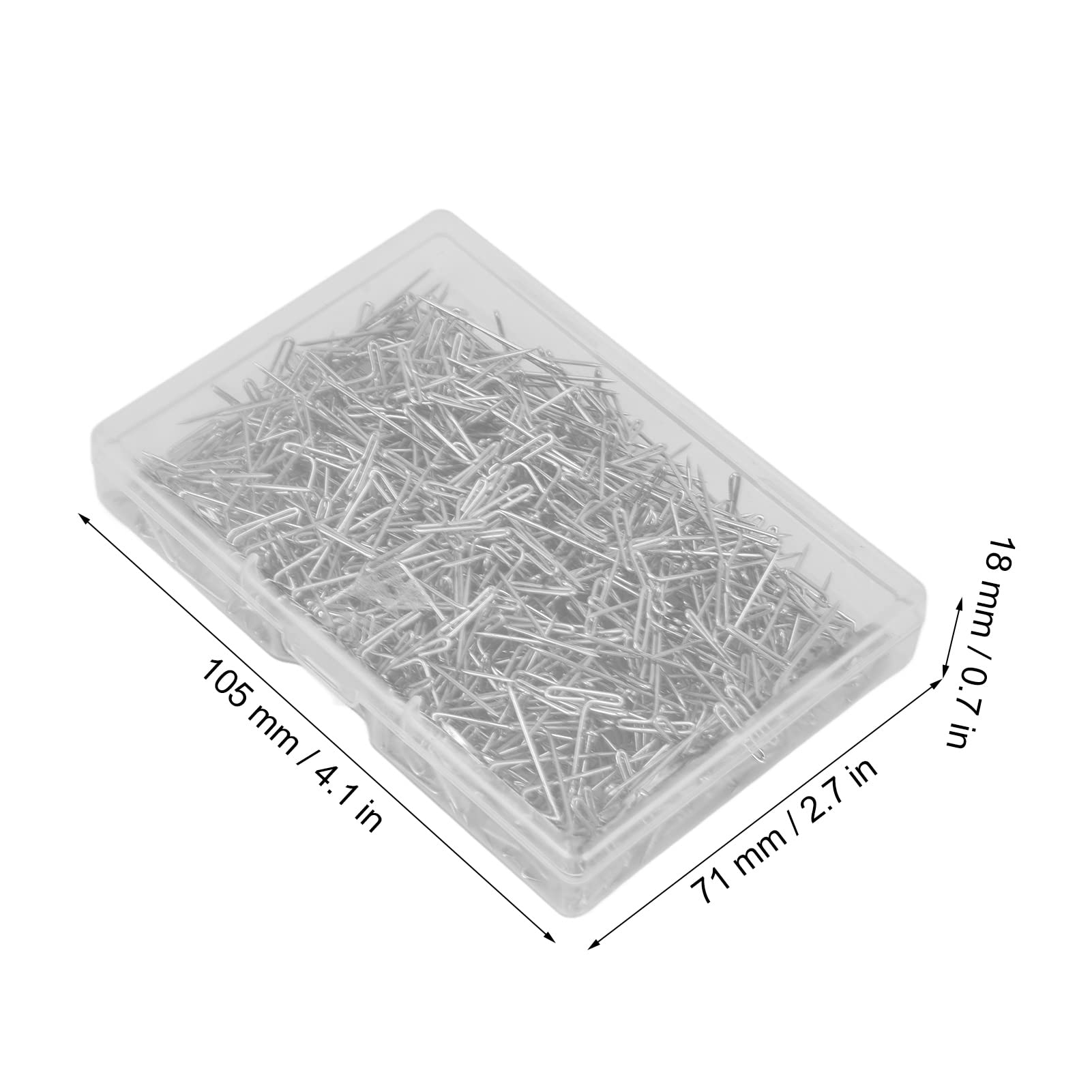 200 Épingles En T Acier Nickelé - Tailles 27mm Et 38mm - Pour Perruques, Tricot, Couture, Arts - Avec 2 Boîtes De Rangement