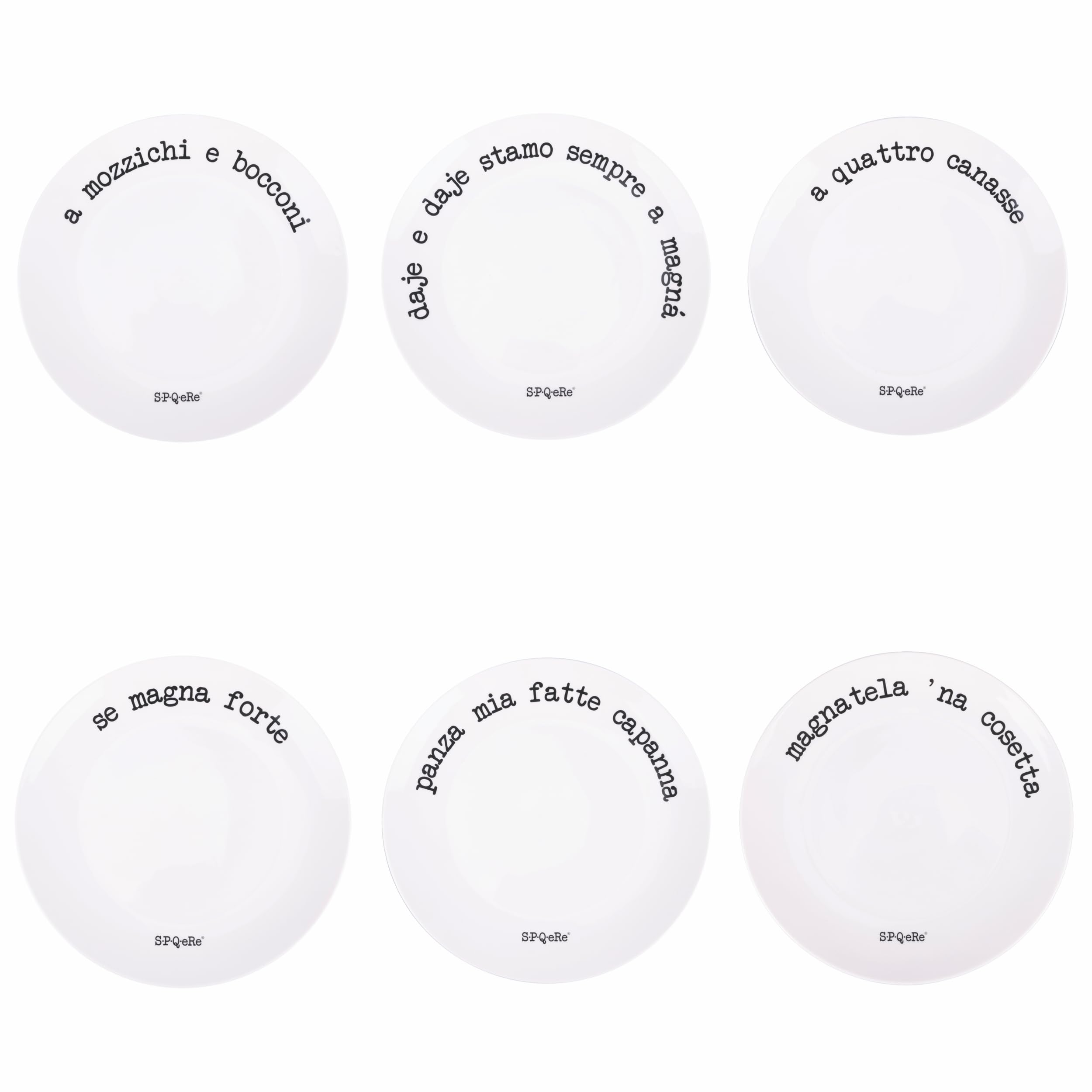 Villa d'Este Home Tivoli S.P.Q.eRe Set of 6 Dinner Plates 27 cm Porcelain