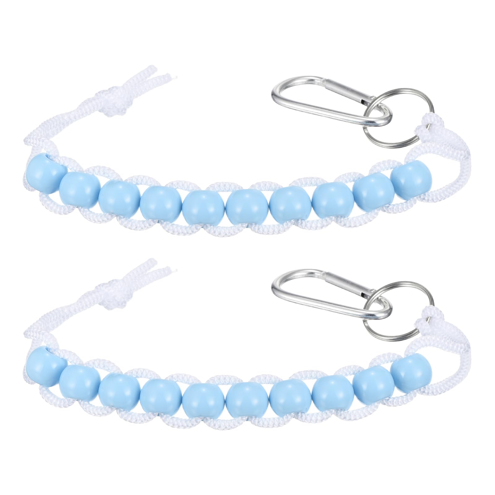 YELARXI Golf Beads Counter, Golf Ball Beads Bracelet Count Stroke Score Acrylic Sports Keeper Putting with Hook 2 Pcs & Pink/Blue -Fitting for (Golfer/Training/Practice/Competition)