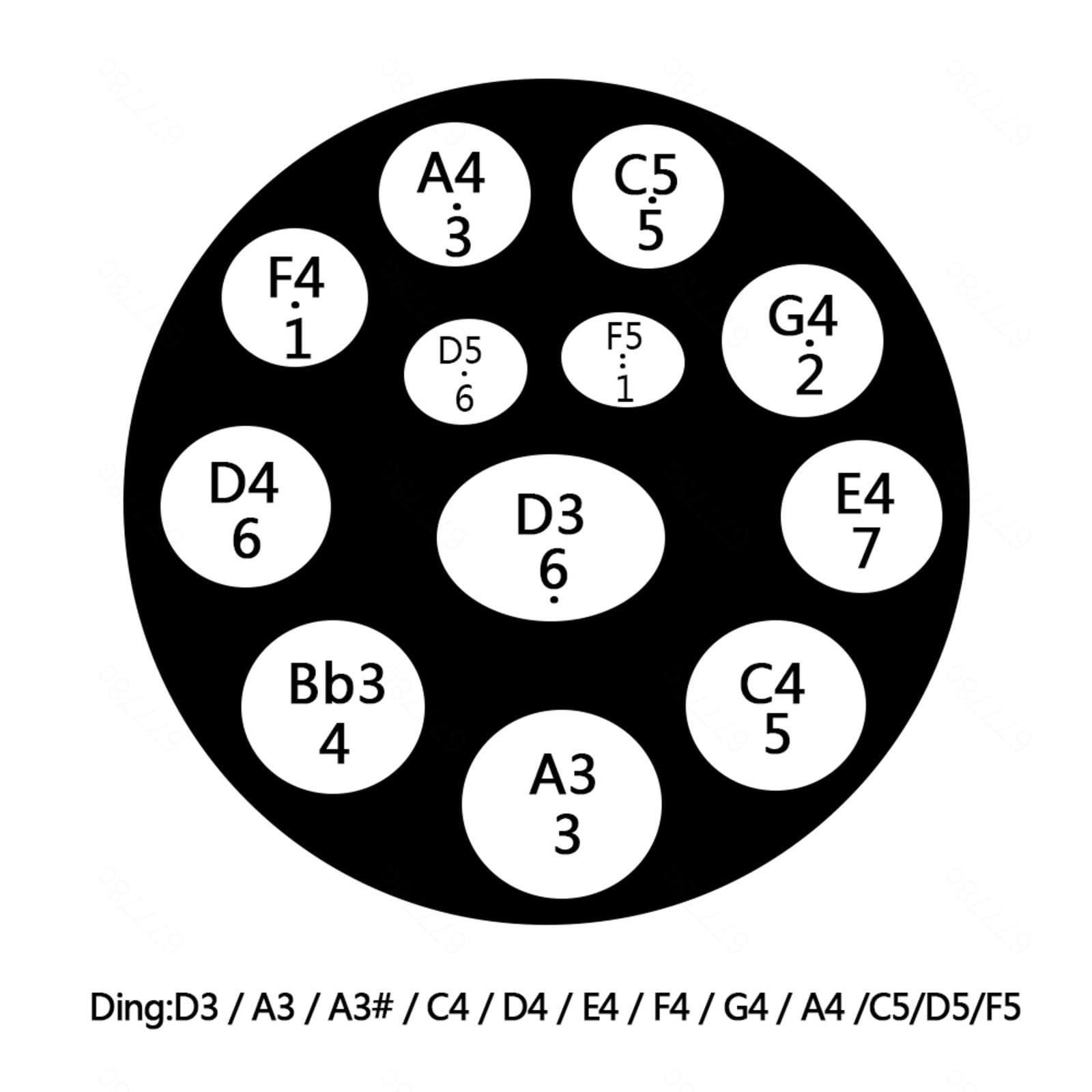 Handpan 432HZ-12Notes - Tamburo a percussione in acciaio, 22 pollici, con borsa da viaggio, colore: Argento