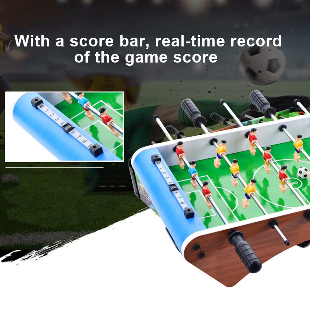 Chrees Futbolín Juegos de Fútbol Mini Juego de Futbolín Juego de Fútbol de Escritorio 6 Varillas Simulación de Barras de Puntuación de Interior para el Hogar, Fiesta