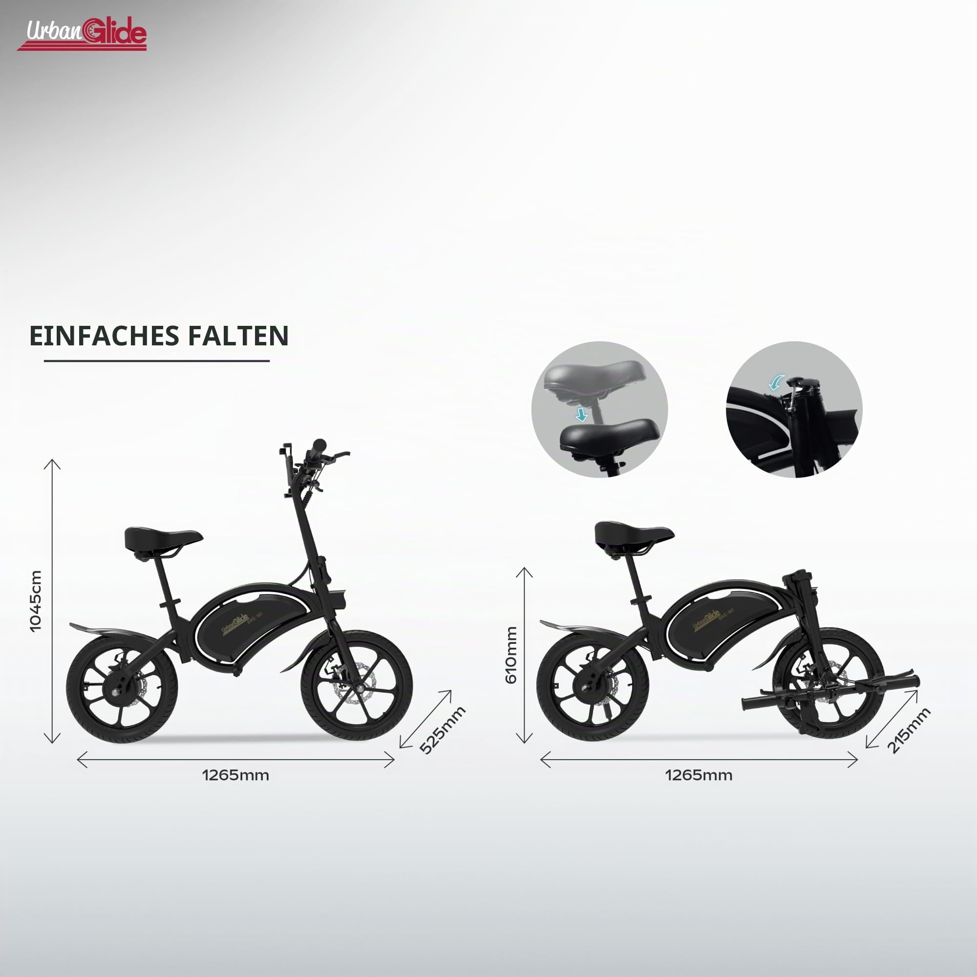 glide fahrradsattel Urban Elektro Balance Bike Glide, Schwarz Sport & Freizeit Grotte:Mittel VAUDE Tremalzo 22 Rucksack, christmas2025