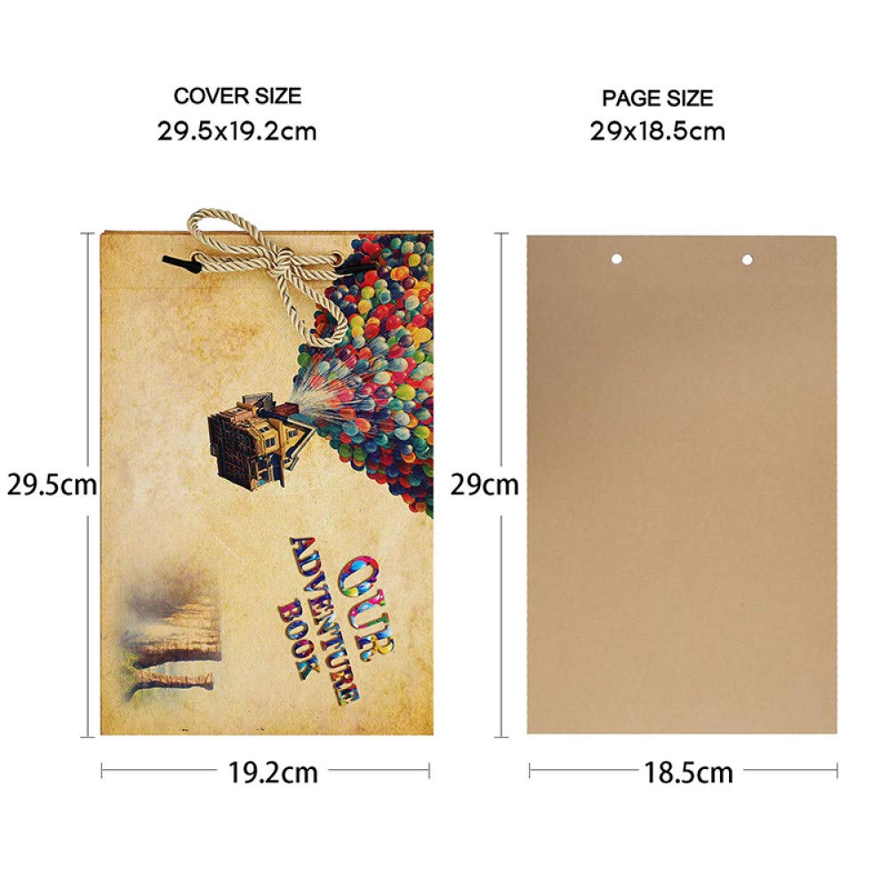 Álbum de fotos de bricolaje Libro de recortes para la boda del bebé Álbum de fotos de viaje familiar Regalo de cumpleaños Álbum de memoria lateral 80, álbum de aventuras