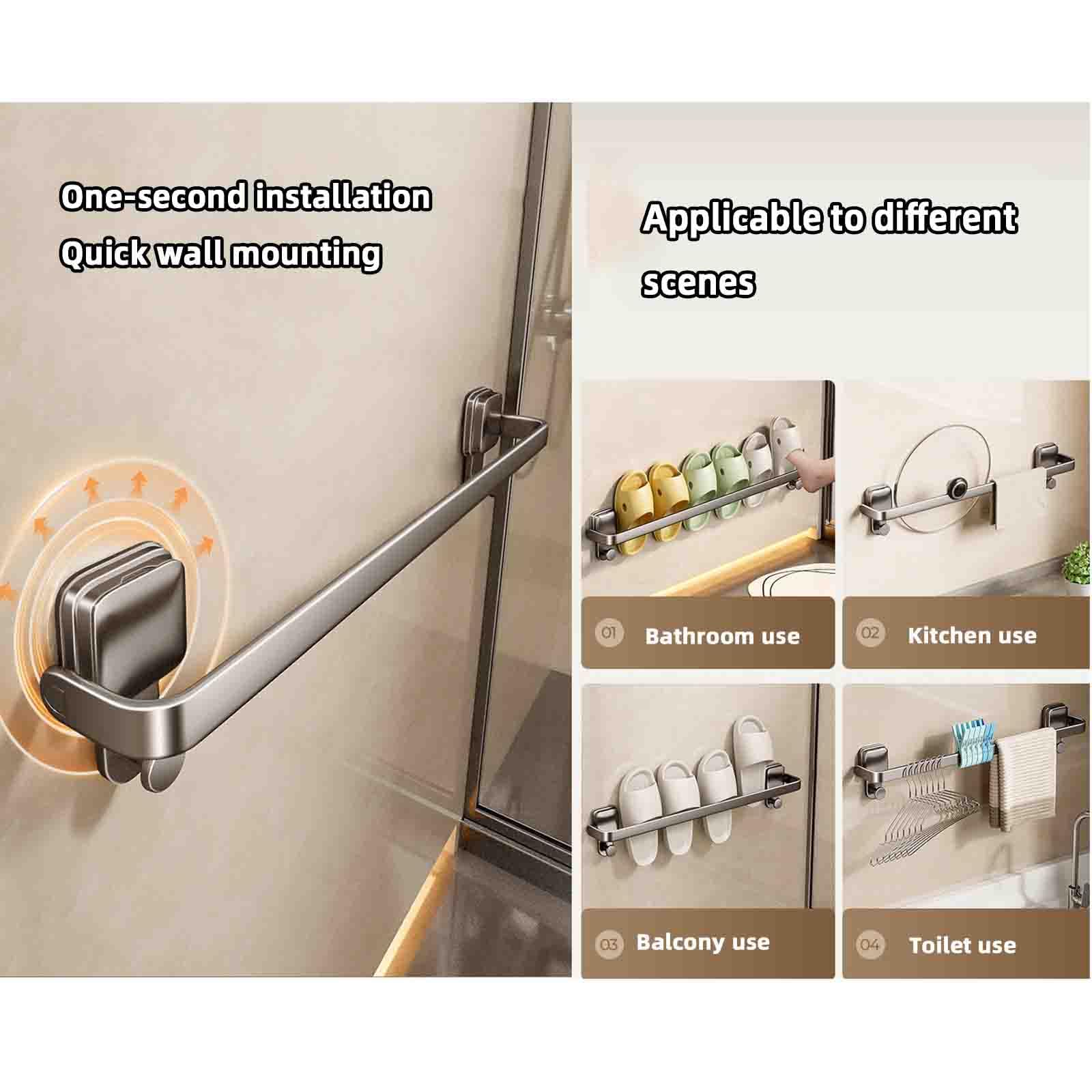 Scarpiera sottile in metallo, compatta, 30 cm, portatile, in alluminio, con ventose, ideale per uso domestico (grigio)