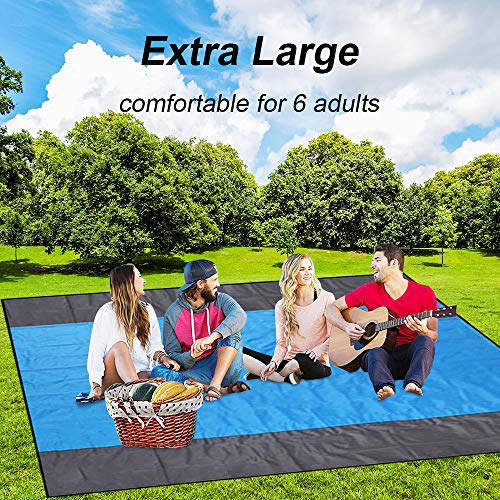 Mumu Sugar Sand Free Beach Blanket, Extra Large Waterproof Beach Mat-Lightweight Quick Drying Heat Resistant Outdoor Picnic mat for Travel, Camping, Hiking and Music Festivals(82” X79”) - Thumbnail 7