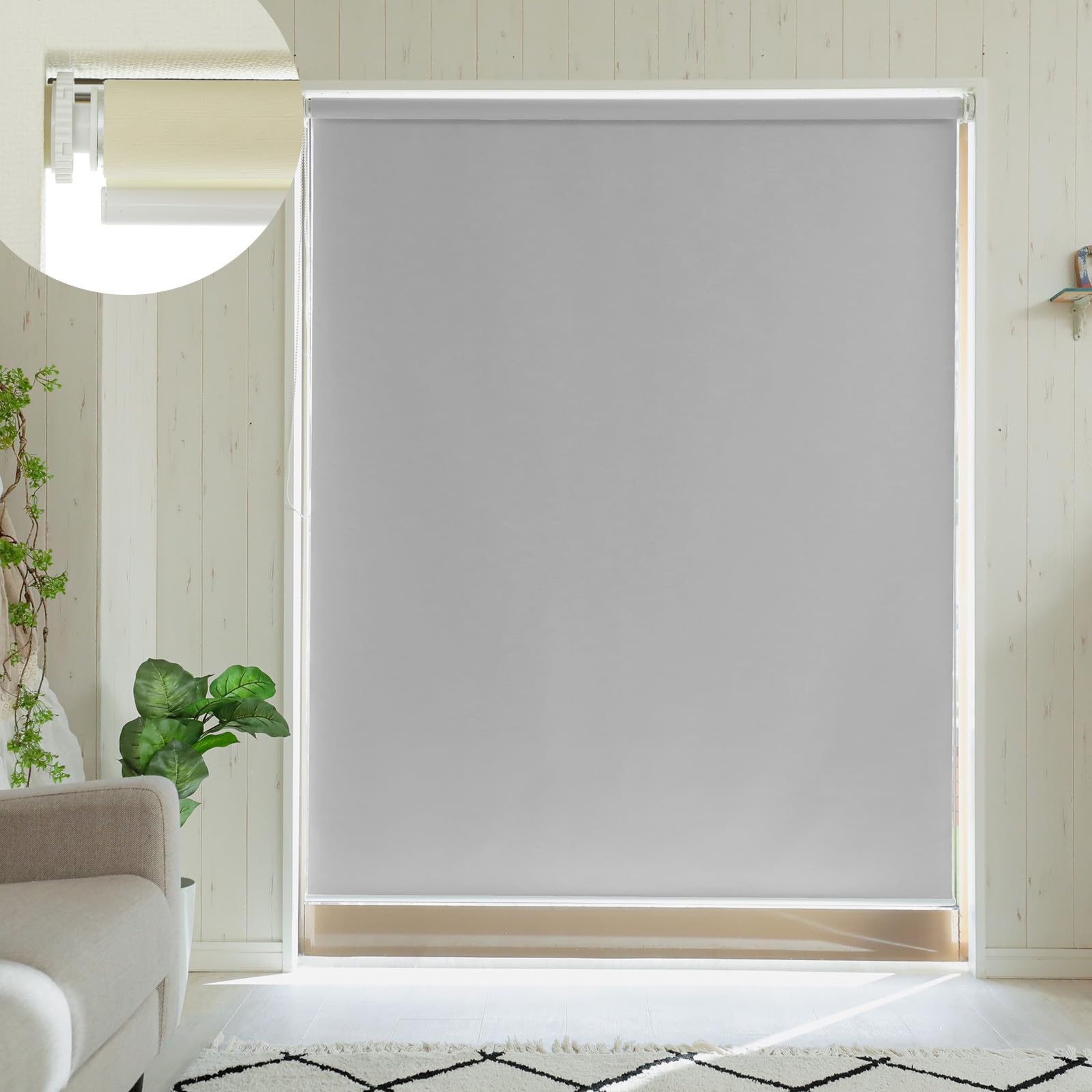 Amazon｜グラムスタイル ロールスクリーン 突っ張り式 スリム 1級遮光