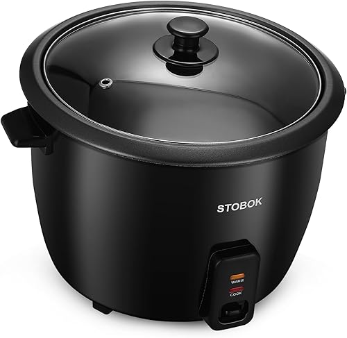 Healifty Arrocera eléctrica portátil con tapa transparente, olla multifuncional para guisos de papilla de arroz, sopas y alimentos al vapor,