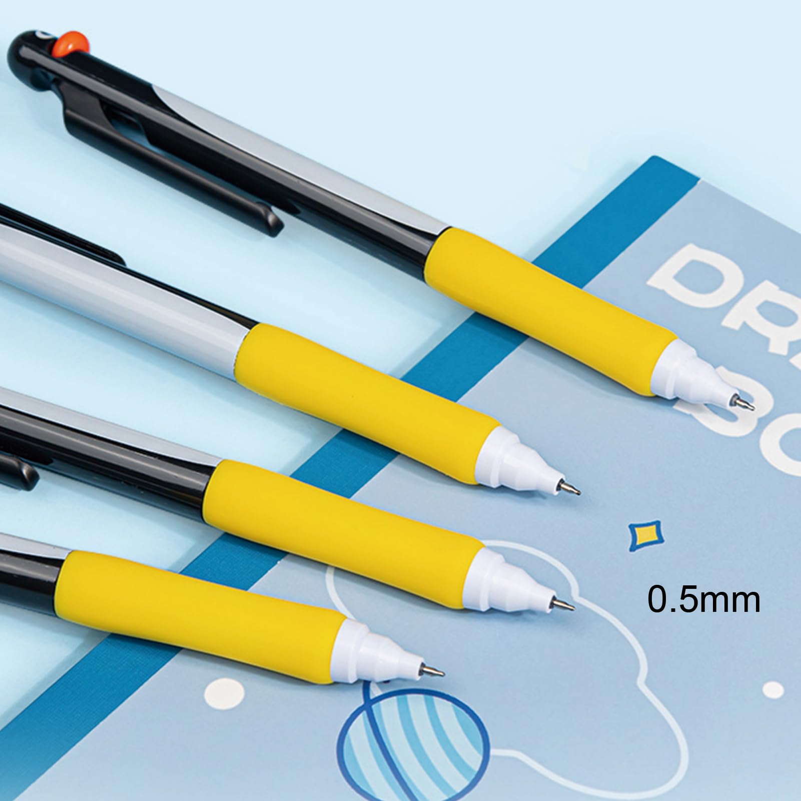 MOZXIRZ 4 penne gel retrattili a forma di pinguino, 0,5 mm, inchiostro nero, penne a forma di pinguino, stile kawaii, per ragazze, ragazzi, donne, uomini, ufficio, scuola (4 pezzi, pinguino)